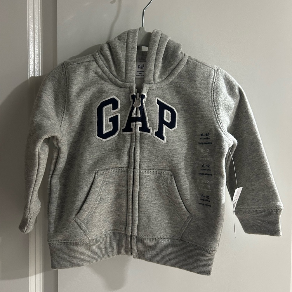 GAP Kids Light Gray Zip-Up Hoodie